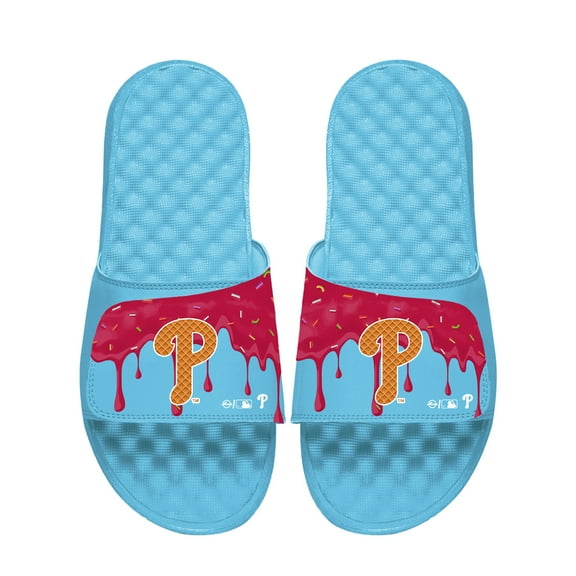 Unisex ISlide Blue Philadelphia Phillies Ice Cream Drip Slide Sandals