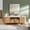 Natural Oak, variant on KeyWhat 70" Modern Fluted TV Stand for TVs up to 80", Mid-Century Wooden Entertainment Center for Living Room, Natural Oak