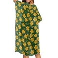 thumbnail image 3 of Xoenoiee Tropical Hibiscus Flower Pattern Women Swimsuit Cover Up Half Sleeve Boho Bathing Suit Coverups Skin Friendly Kimonos Cardigans for Swimwear, 3 of 7