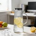 thumbnail image 6 of Borosilicate Glass Teapot with Stainless Steel Strainer - 34oz Heat Resistant Tea Pitcher for Hot and Cold Beverages - Vertical Ribbed Water Carafe with Lid for Home Kitchen Living Room Dining, 6 of 6