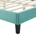 thumbnail image 4 of Modway Sienna Performance Velvet Queen Platform Bed in Mint, 4 of 10