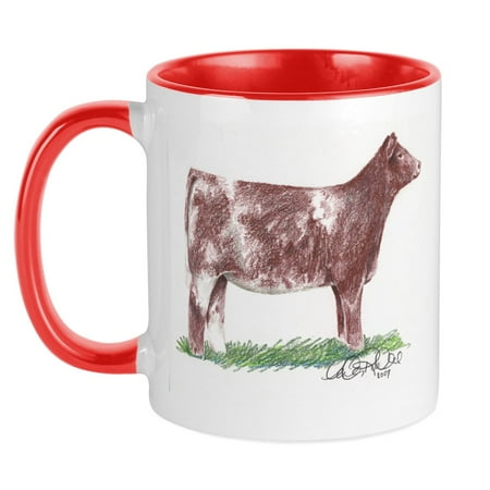 

CafePress - Shorthorn Heifer Mug - Ceramic Coffee Tea Novelty Mug Cup 11 oz