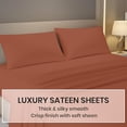 thumbnail image 2 of Kotton Culture 1000 TC Egyptian Cotton King Size 16" Deep Bed Sheet Set Terracotta Color, 2 of 5