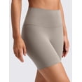 thumbnail image 4 of CRZ YOGA Butterluxe No Front Seam Biker Shorts 6" High Waisted Lounge Pilates Workout Athletic Shorts For Womens, 4 of 5
