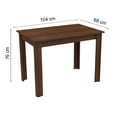 thumbnail image 2 of Mesa de Comedor Madesa Rectangular Tapa de Madera 5258B - Marrón, 2 of 4
