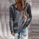 thumbnail image 2 of Sudadera Con Capucha de Manga Larga Sólida Para Mujer, Informal, A La Moda, Con Cremallera, Chaqueta de Punto Para Mujer Odeerbi  ODB-6, 2 of 5