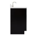 thumbnail image 5 of Ariel Hamlet 30 In. Oval Sink Bathroom Vanity With Carrara White Quartz Countertop 1.5 Edge In Black, 5 of 9