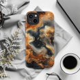 thumbnail image 6 of Elegant Black and Gold Marble Phone Case, Luxury Swirl Pattern Protective Cover for iPhone 16 15 14 13 12 Pro Max Mini, 6 of 6