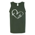 thumbnail image 2 of Wild Bobby Heart Made Of Faith Inspirational/Christian Men Graphic Tank Top, Forest Green, Small, 2 of 5