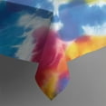 thumbnail image 4 of Colorful Rainbow Tie Dye Spiral Pattern Rectangle Tablecloth 60"x102",Waterproof Polyester Rectangle Table Cloth, Wipeable Spillproof Polyester Tablecloth for Dining, Camping, Indoor and Outdoor, 4 of 6