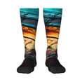 thumbnail image 1 of Fotbe Underwater Treasure Chest Calcetas Divertidas Estampadas para Hombre y Mujer, Calcetas de Algodón hasta la Rodilla para Caminar, Correr, Enfermería y Embarazo, 1 of 6