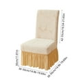 thumbnail image 3 of Kchsji Jacquard Elastic Dining Chair Covers 14.96-23.62" Skirt-Style Slipcovers for Home Decor, Wedding Party Formal Dinner Seat Protection, Fresh Elegant Accent for Dining Room Living Room Event, 3 of 6