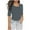 Gray, variant on Sevevn Women's Casual Solid Color Short-Sleeved Crew-Neck Top Blue XXL Spring Tops for Women
