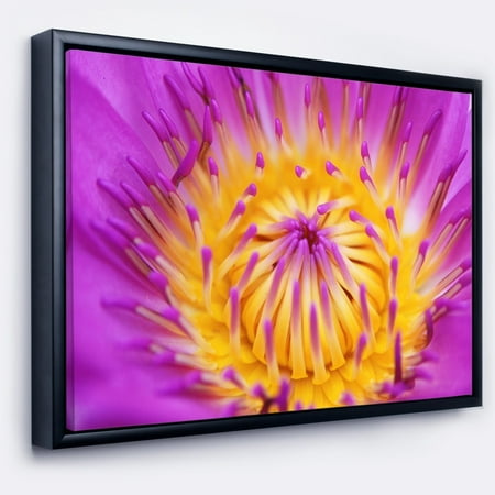 Design Art Designart Pink Yellow Abstract Lotus Flower Flowers Design Art Designart Pink Yellow Abstract Lotus Flower Flowers Framed Canvas Wall Artwork