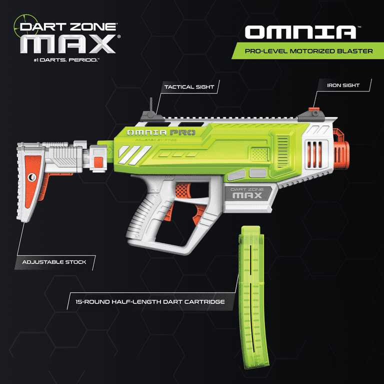 Dart Zone Max Omnia Pro Ultimate Battery Foam Dart Blaster Toy