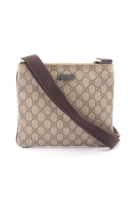 Pre-Owned Gucci GG Supreme Shoulder Bag/Handbag, Coated Canvas and Leather, Women's,...