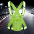 thumbnail image 4 of 1 Piece High-Visibility Reflective Safety Vest - T4 Mesh Design for Cyclists, Runners & Commuters, Adjustable Straps for Outdoor Low-Light Activities, 4 of 9