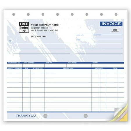 Small Shipping Invoices, 8 1/2 X 7"
