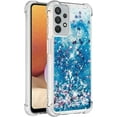 thumbnail image 3 of Compatible with Samsung Galaxy A32 5G Case Glitter Luxury Cute Love Liquid Quicksand Clear Soft TPU Girls Women Stylish Bumper Shockproof Protective Case for Samsung Galaxy A32 5G Blue YB, 3 of 12