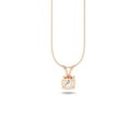 thumbnail image 2 of Certified 2 Carat Brilliant Round Cut D/VVS1 Natural Moissanite Solitaire Pendant With 18" Chain 14K Rose Gold Plated Silver, 2 of 5