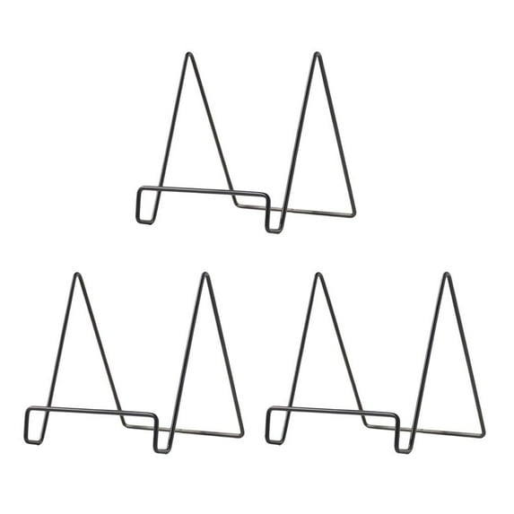 3x Plate Stand Plate Holder Plate Holder Iron Display Stand Picture Stand for Collecting , Books, , Pictures