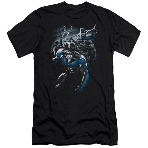 Batman Dynamic Duo S/S Adult 30/1 T-Shirt Black