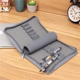 thumbnail image 1 of KACO Fountain Pen Pouch Case Bag Business Style Black For 10 Pens Waterproof, 1 of 7