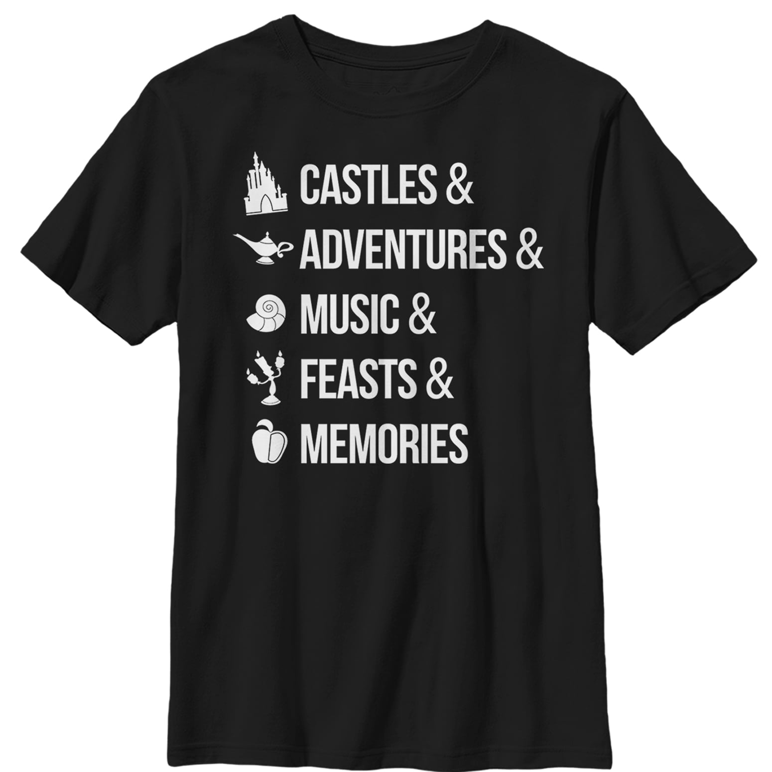 Boy's Disney Princesses Magic Keywords  Graphic Tee Black X Small