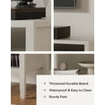 thumbnail image 3 of Joyyskill Modern Record Player Stand, Vinyl Record Storage Cabinet with Open Shelf, Wood Records Player Table Cube Storage Organizer, Antique White, 3 of 6