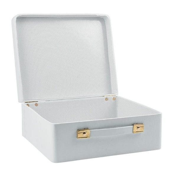 White Mini Suitcase Centerpiece - Party Decor - 1 Piece