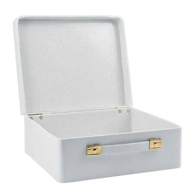 White Mini Suitcase Centerpiece Party Decor 1 Piece