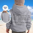 thumbnail image 2 of Little Boys' Fashion Hoodies & Sweatshirts Girl's Hoodie Long Sleeve Soft Sweatshirt Graphic Hoody Kids Cute Pullovers Top Clothes For Girls Comfort Hoodie Set For Kids (Grey,100 3-4 Years), 2 of 5