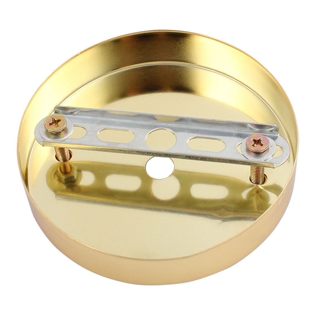 2Pcs Ceiling Plate Round Edge Base Pendant Light Accessories Gold Tone