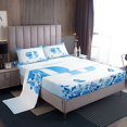 thumbnail image 1 of Erosebridal Letter Initial Bed Sheets Set Queen Size,Monogrammed Personalized Bedding Queen Size,Flower Decor,Ultra Soft,4 Pieces, 1 of 7