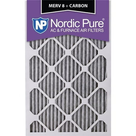 Nordic Pure 10x15x1CustomM8 C 6 MERV 8 Plus Carbon AC Furnace Filters 10 x 15 x 1 in Pack of 6