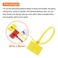 thumbnail image 4 of Uxcell 250pcs Marker Cable Zip Ties, 6.5 Inch Self-Locking Nylon Label Tags Zip Tie Wraps Ties Wire, Yellow, 4 of 7