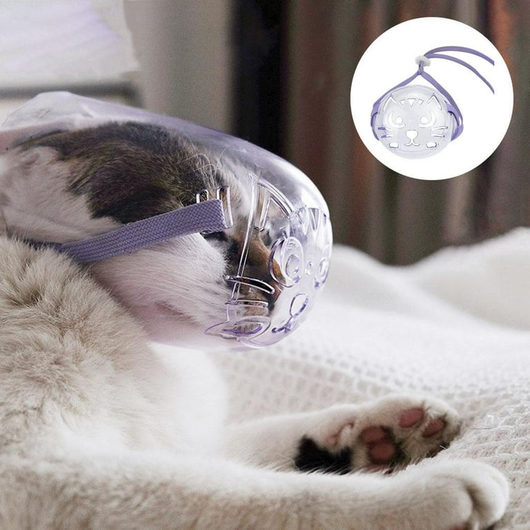 3 Pieces Cat Muzzle Set Basket Aggressive Bath Comb Breathable Dog