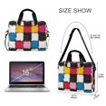 thumbnail image 3 of FORMRS 16" Laptop Bag Carrying Sleeve Case with Handle Travel Shoulder Briefcase, White Checkered Pattern, 3 of 8