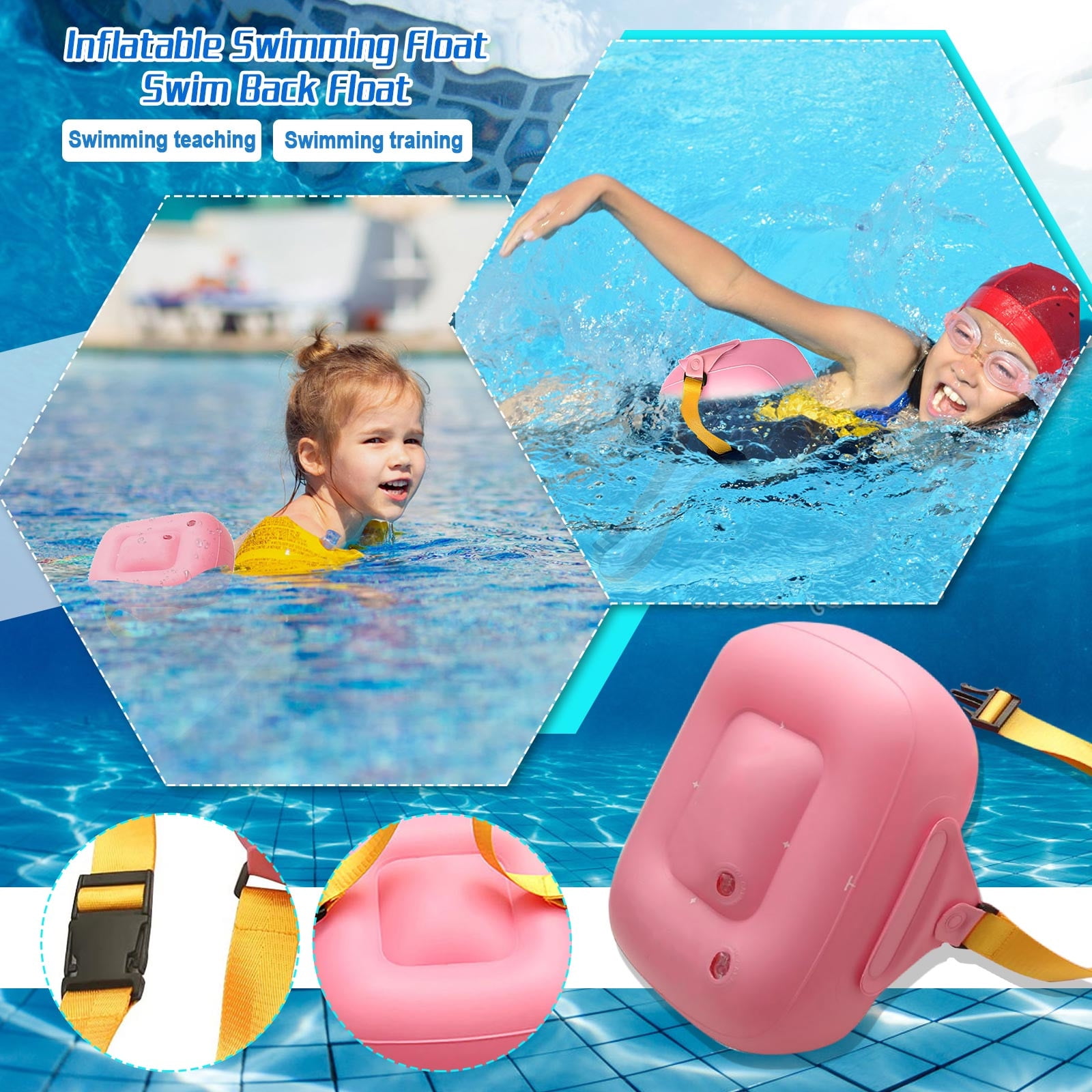 ONHUON Adult And Children Swimming Float Back Float Inflatable Swimming ...