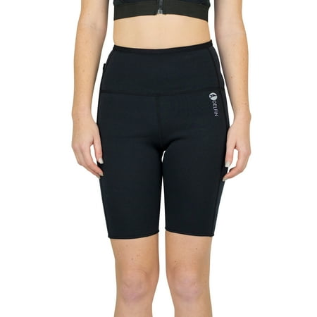 Henderson Neoprene Shorts - Women's Heat Maximizing Neoprene Exercise & Anti-Cellulite Shorts, BLACK, Medium