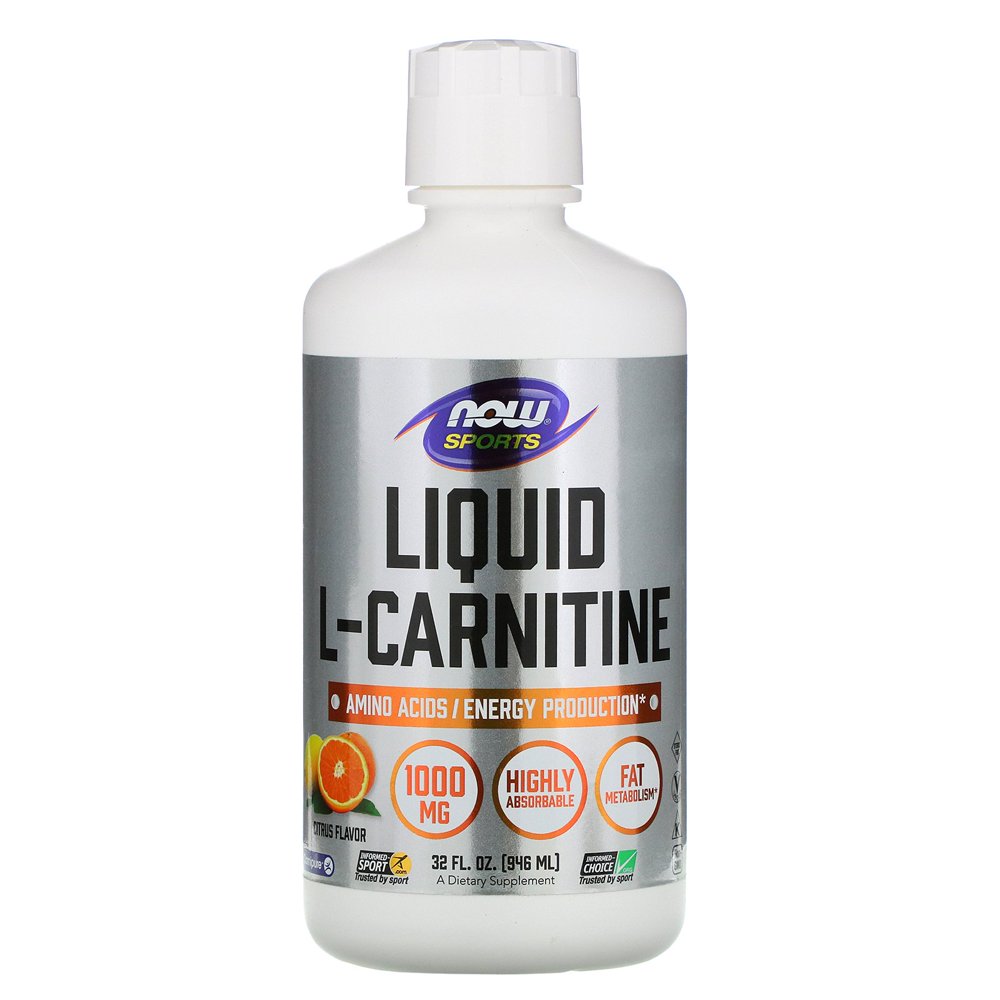NOW Foods NOW Sports Liquid LCarnitine Citrus Flavor 1000 mg. 32