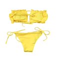 thumbnail image 2 of Women Swimwear Sets Strap-Free Backless Bra Triangle Panties, 2 of 4