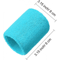 thumbnail image 3 of 6-pack wrist sweatbands Tennis wristbands Absorbent sweatbands for football basketball running Athletic sports and training, 3 of 5