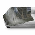 thumbnail image 3 of Fantasy Soft Flannel Fleece Throw Blanket, Crepuscular Rays Streaming Through Stained Glass Window Palace Castle, Cozy Plush for Indoor and Outdoor Use, 70" x 90", Grey Cream White, by Ambesonne, 3 of 6