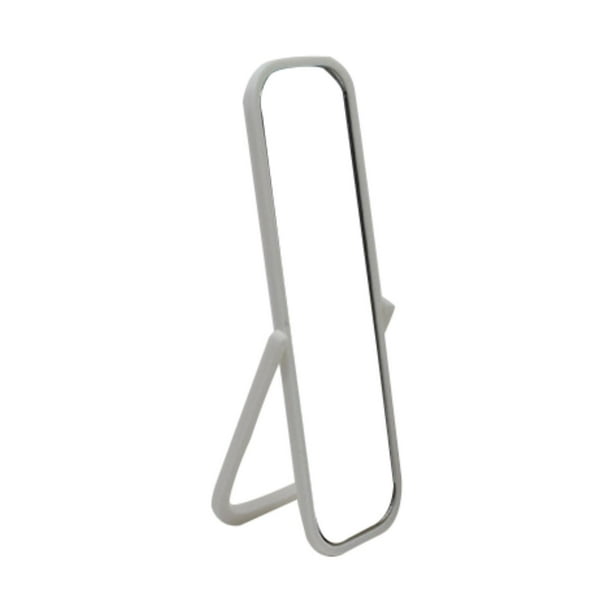 Espejo de tocador de longitud completa, espejo de piso de simulación multifuncional resistente con escena de bricolaje 86 cm blanco