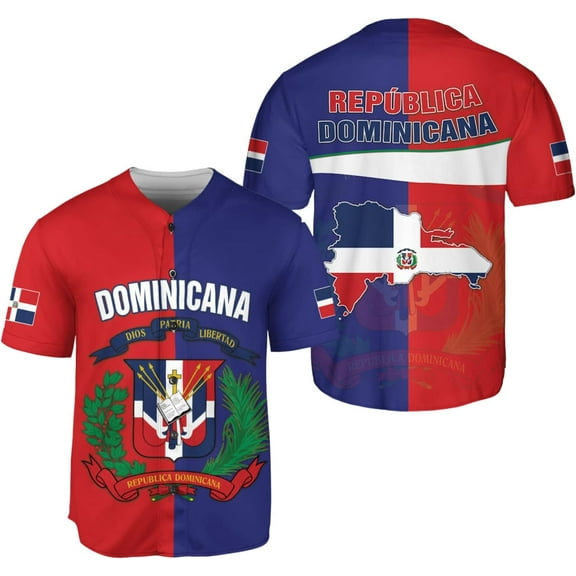 Personalized Dominican Republic Baseball Jersey Shirt,Team Name Republic Dominicana Baseball Jersey for Men and Women (S)