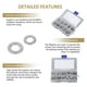 thumbnail image 4 of Kit De Arandelas De Seguridad Planas, Arandelas De Acero Inoxidable Resistentes A La Corrosión Que Distribuyen Uniformemente El Peso, 260 Piezas Protectoras Para Proyectos De, 4 of 8