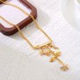 thumbnail image 5 of NICKSUN Boho Beach Vacation Lariat Y-Necklace, Vintage Gold Layered Long Pendant Necklaces with Starfish, Seashell, Faux Pearl & Marine Charms, Elegant All-Match Coastal Drop Statement Jewelry, 5 of 6