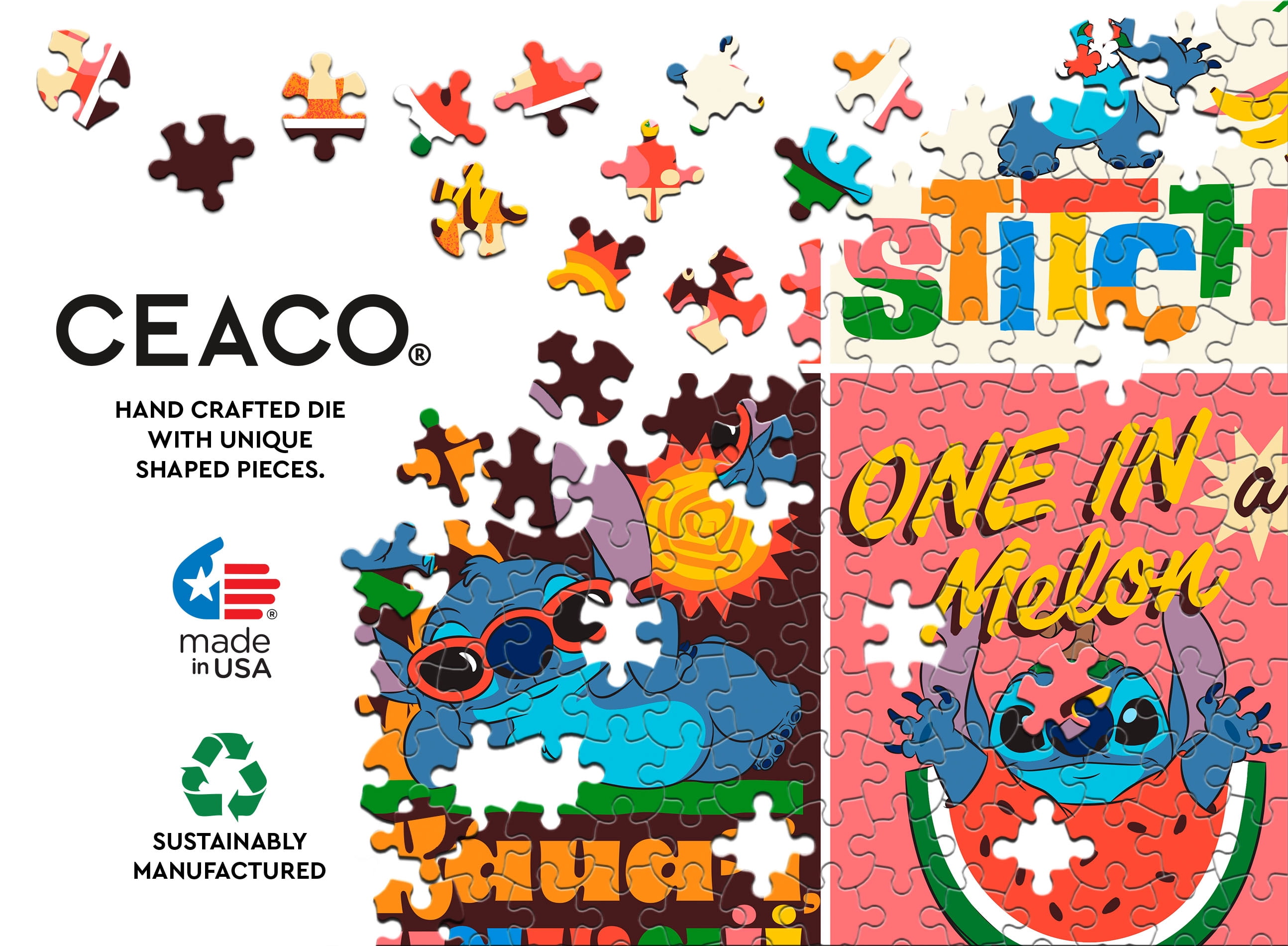 Ceaco 1000 Piece Stitch Collage Interlocking Jigsaw Puzzle