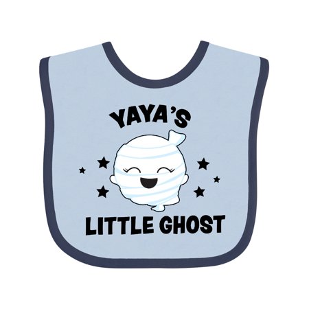 

Inktastic Cute Yaya s Little Ghost with Stars Gift Baby Girl Bib